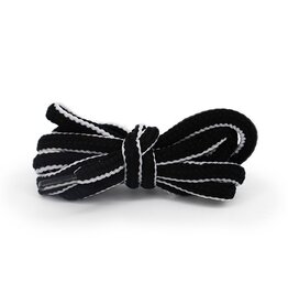 Ringpoint Braided laces - zwart/wit - 120cm