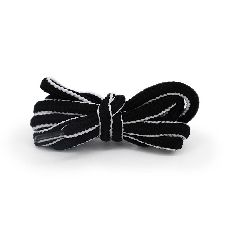 Ringpoint Van Bommel veters – Ringpoint Braided Laces zwart/wit 120cm