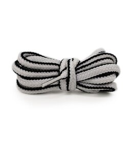 Ringpoint Braided laces - wit/zwart - 90cm