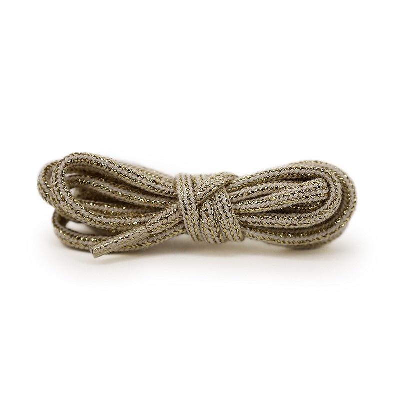 Ringpoint Sparkle Laces 120cm - veters beige/goud