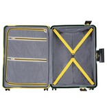 CarryOn Steward Kofferset 2-delig met kliksloten - Grote koffer 100 ltr + 70 ltr middenmaat - groen