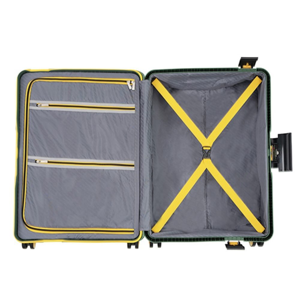 CarryOn Steward Kofferset 2-delig met kliksloten - Grote koffer 100 ltr + 70 ltr middenmaat - groen