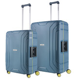 CarryOn Steward Kofferset 2-delig met kliksloten - Grote koffer 100 ltr + 70 ltr middenmaat - blauw