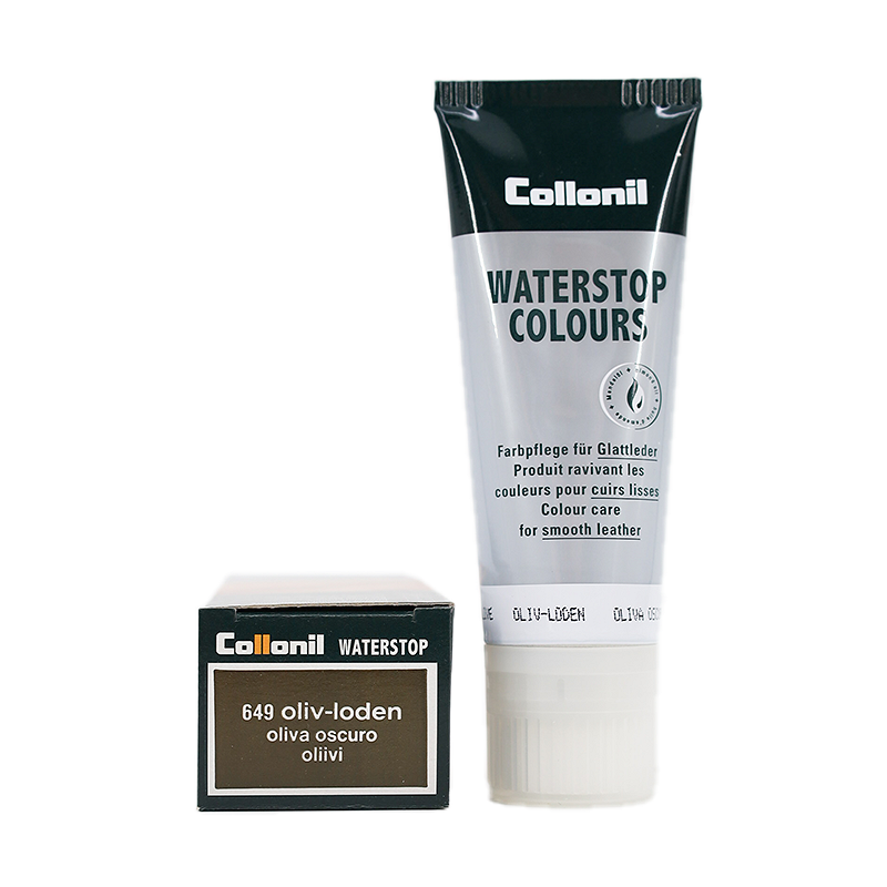 COLLONIL Collonil Waterstop Colours - olijf kleurige schoensmeer in tube