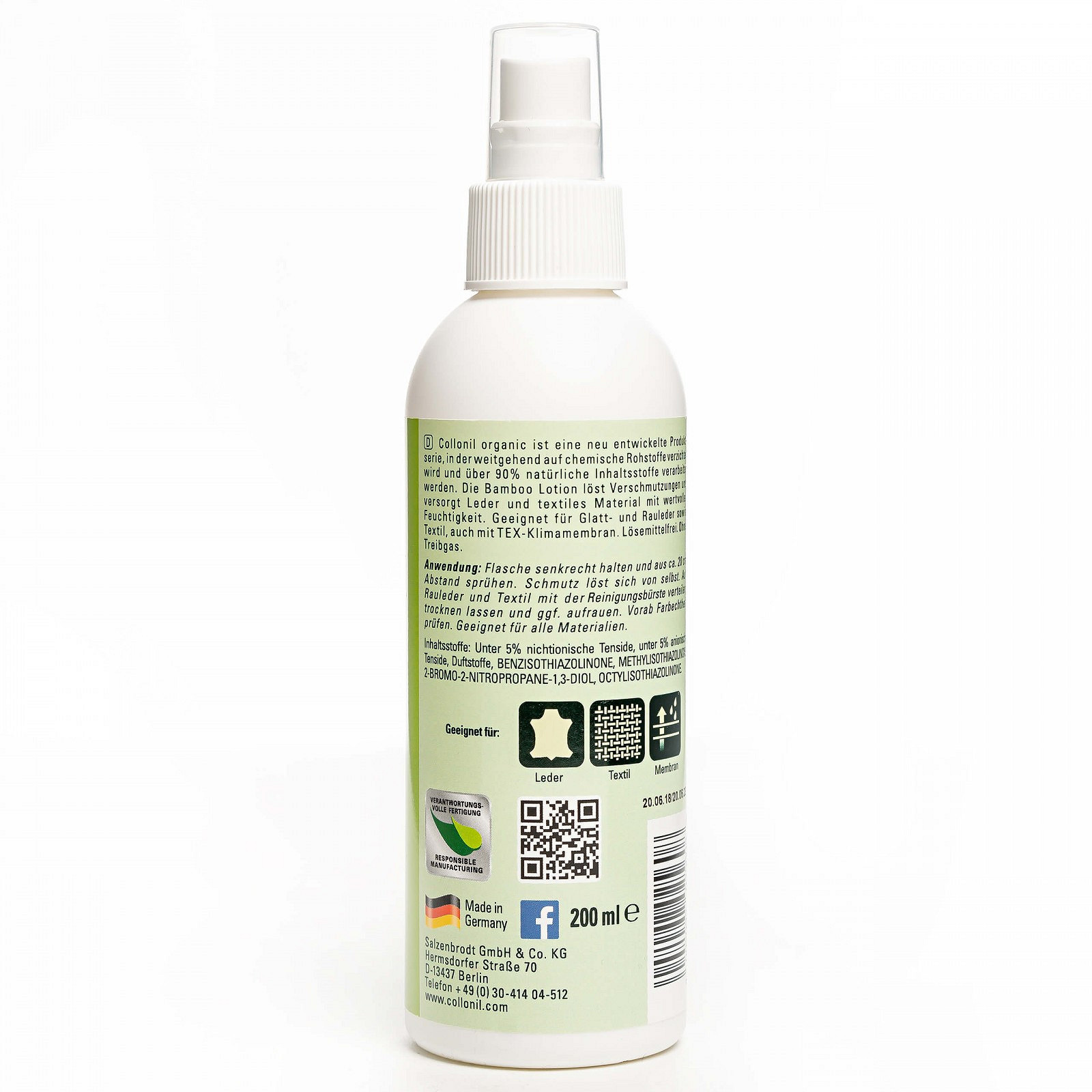 COLLONIL Collonil organic clean bamboo lotion - 95% natuurlijk