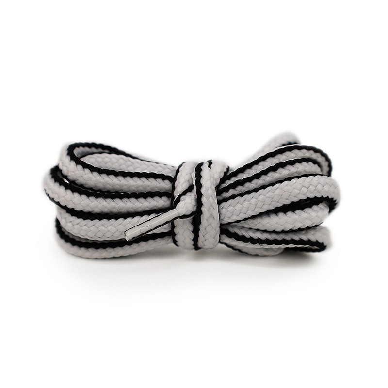 Ringpoint Ovale veters - wit/zwart - 90cm - wit met zwarte schoenveters