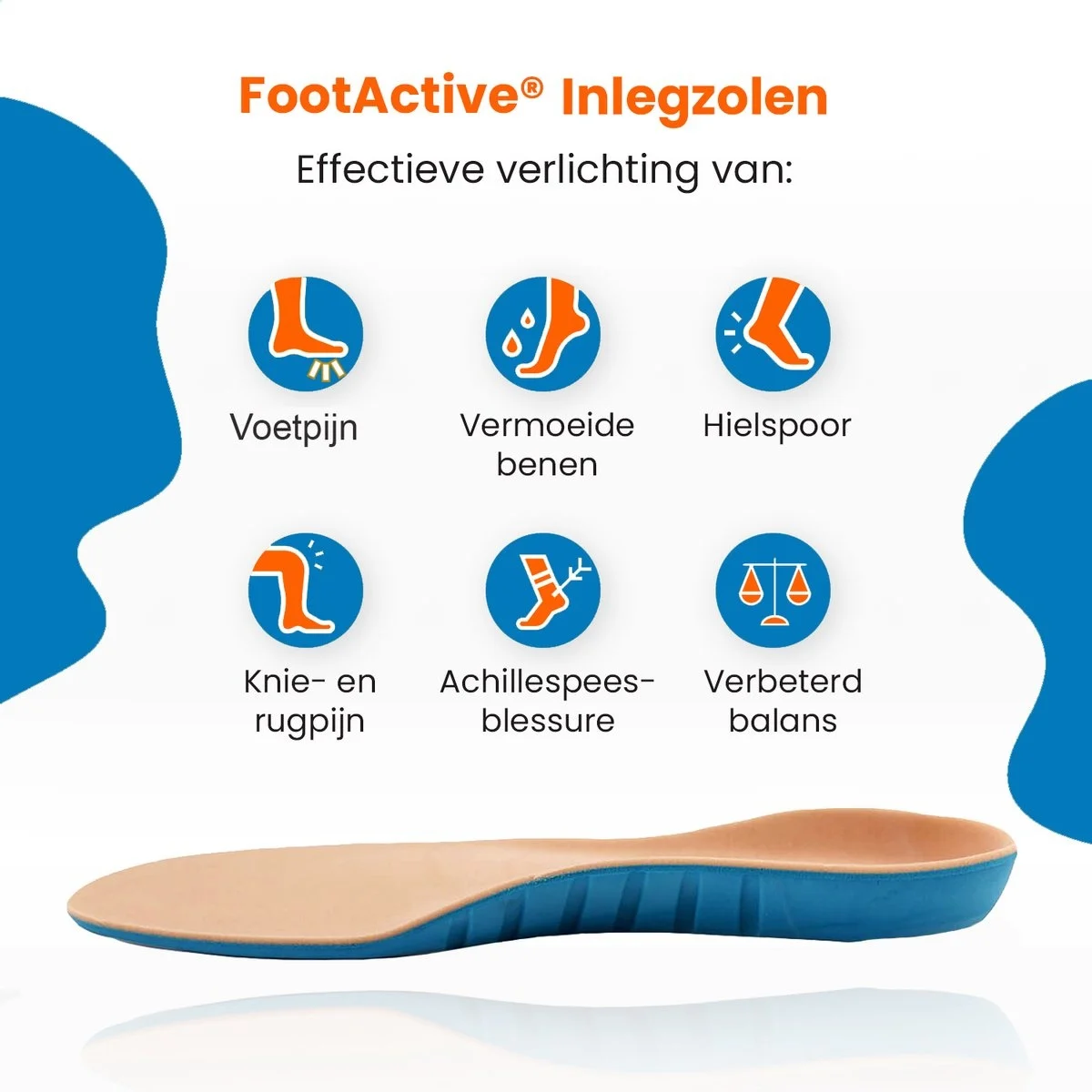 FOOTACTIVE FootActive Sensi inlegzolen | Steunzolen voor gevoelige voeten & hielspoor