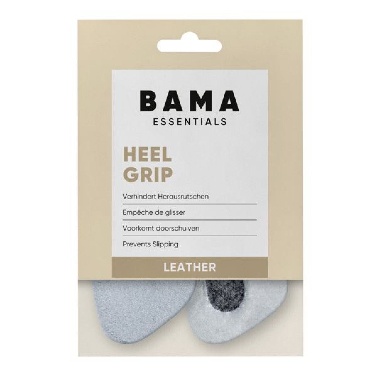 BAMA Bama Essentials Heel Grip – grijs suède hielkussen tegen slippen