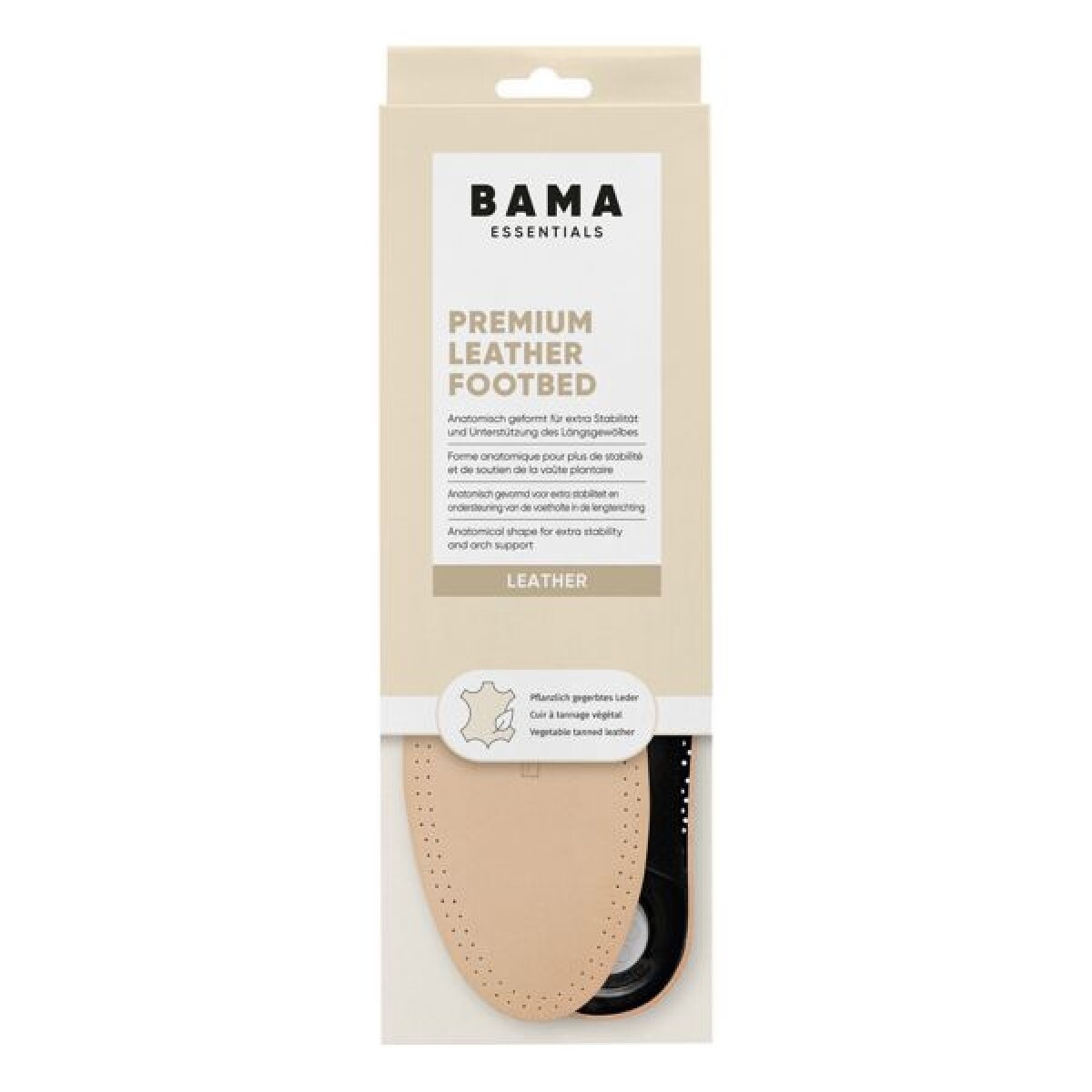 BAMA Bama Premium Leather Footbed – leren steunzool met ondersteuning