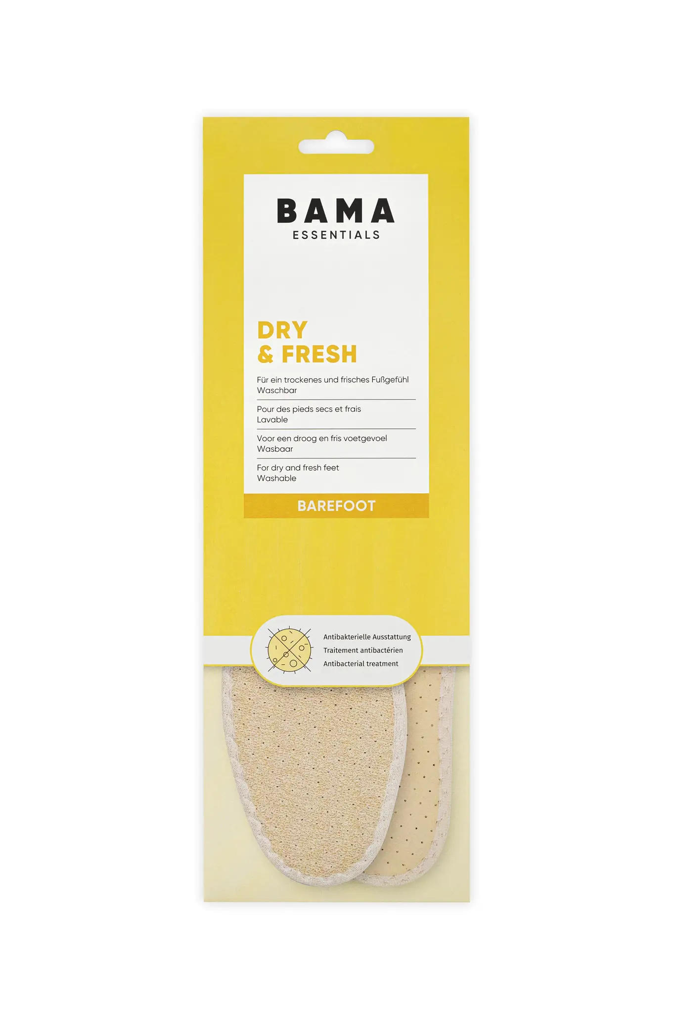 BAMA Bama Dry & Fresh inlegzool – badstof insert voor blote voeten