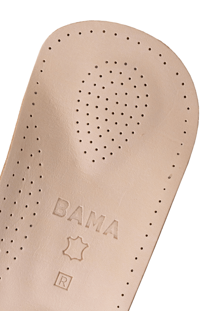 BAMA Bama ¾ leren inlegzolen met steun voor voetboog en spreidvoet