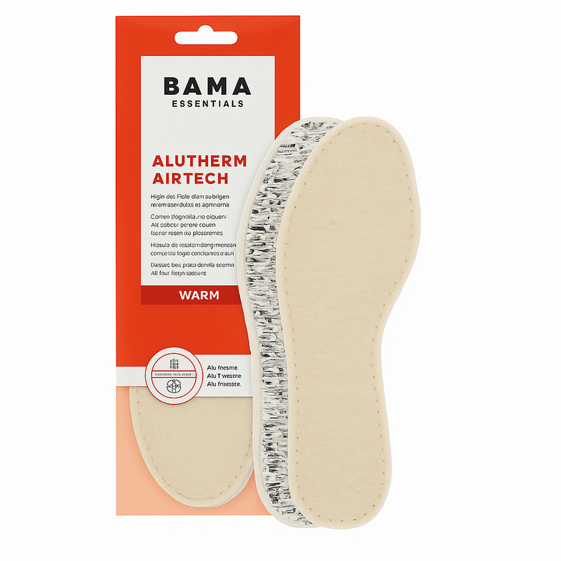 Semelles Chauffantes BAMA Alu Therm - Toutes Pointures - Blanc - Neuf Avec Emballage - Hiver