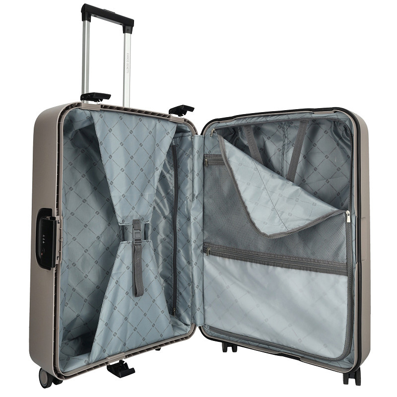 Enrico Benetti Enrico Benetti koffer 75 cm Taupe – lichtgewicht met TSA-slot