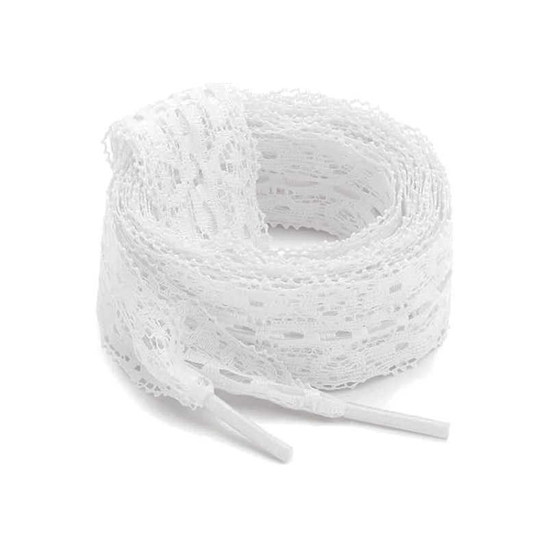 Muller & Sons Veters kant wit 120cm – stijlvolle modeveters