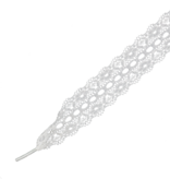 Muller & Sons Veters kant wit 90cm – elegante modeveters