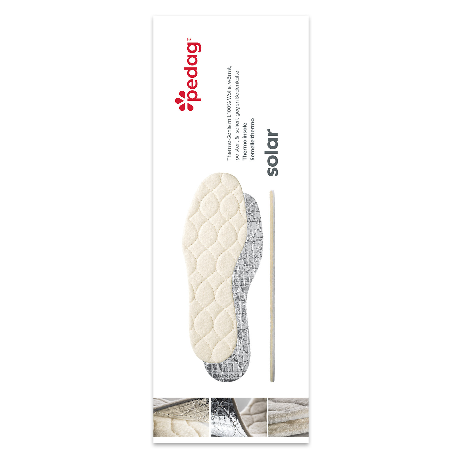 PEDAG Pedag Solar inlegzolen voor warme voeten en winterisolatie