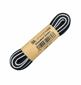 SL LINE Braided SL shoelaces 100cm - zwart/wit