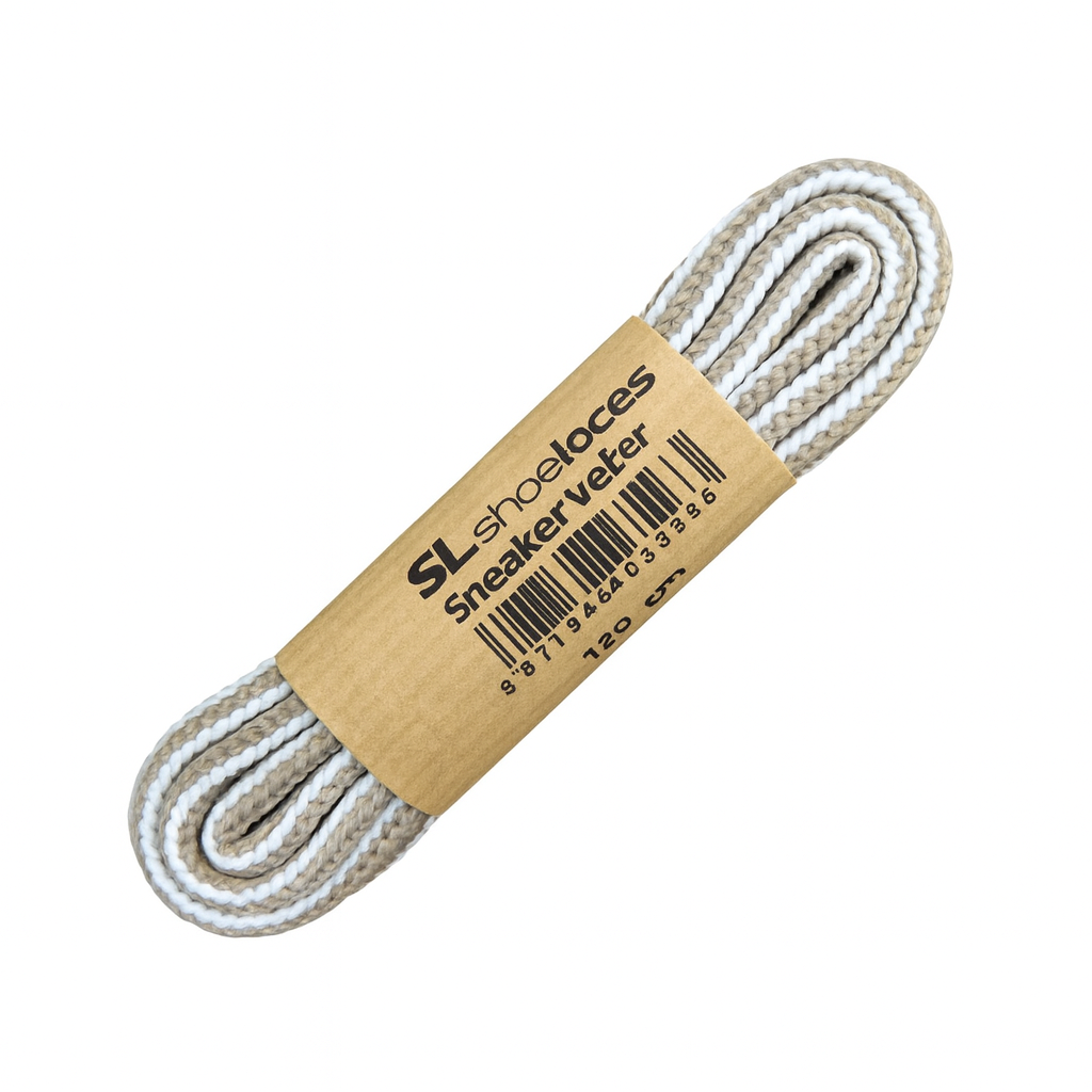 SL LINE Van Bommel veters – SL-Shoelaces beige/wit 100cm