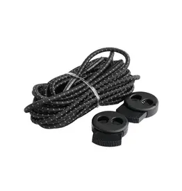 E&A elastic laces - elastische veters met stopper - zwart