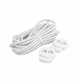 Elastische veters reflecterend 130cm met stopper - wit