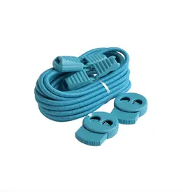 E&A elastic laces - elastische veters met stopper - turquoise