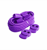 Elastische veters reflecterend 130cm met stopper - violet