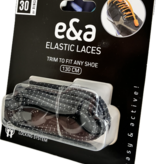 Elastische veters reflecterend 130cm met stopper - zwart