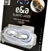 Elastische veters reflecterend 130cm met stopper - wit