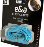 Elastische veters reflecterend 130cm met stopper - turquoise