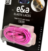 Elastische veters reflecterend 130cm met stopper - pink