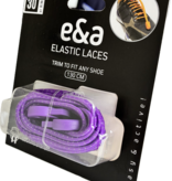 Elastische veters reflecterend 130cm met stopper - violet