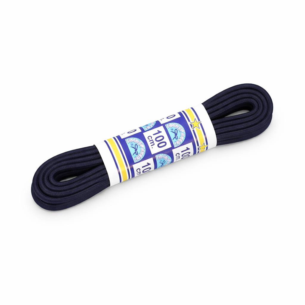 ShoeSupply.eu Elastische platte veters 100cm - donkerblauw