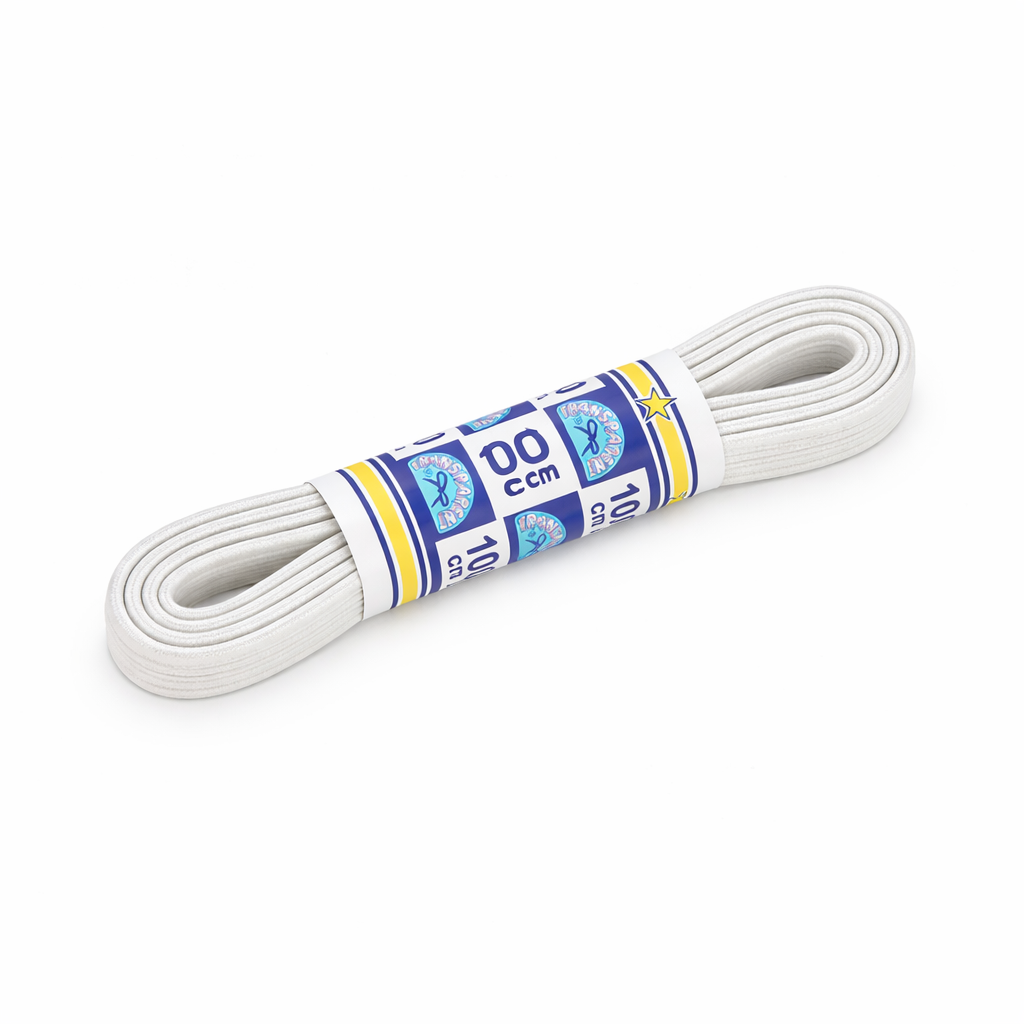 Elastische platte veters 100cm - wit