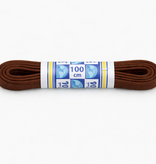 Elastische platte veters 100cm - donkerbruin