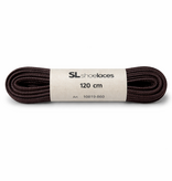 SL LINE Donkerbruine vierkante veters 120cm gewaxte katoen