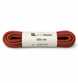 SL LINE Cognac vierkante veters 120cm gewaxte katoen