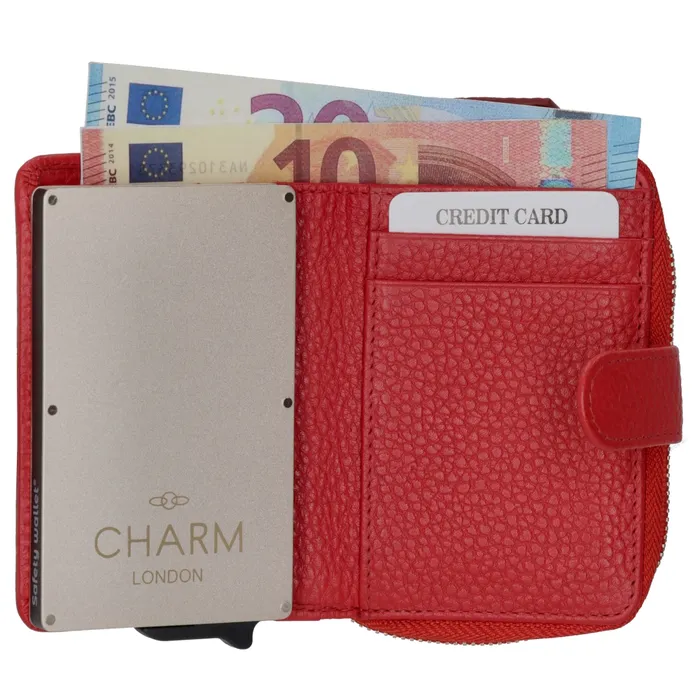 Charm London Charm London Washington pasjeshouder leer RFID