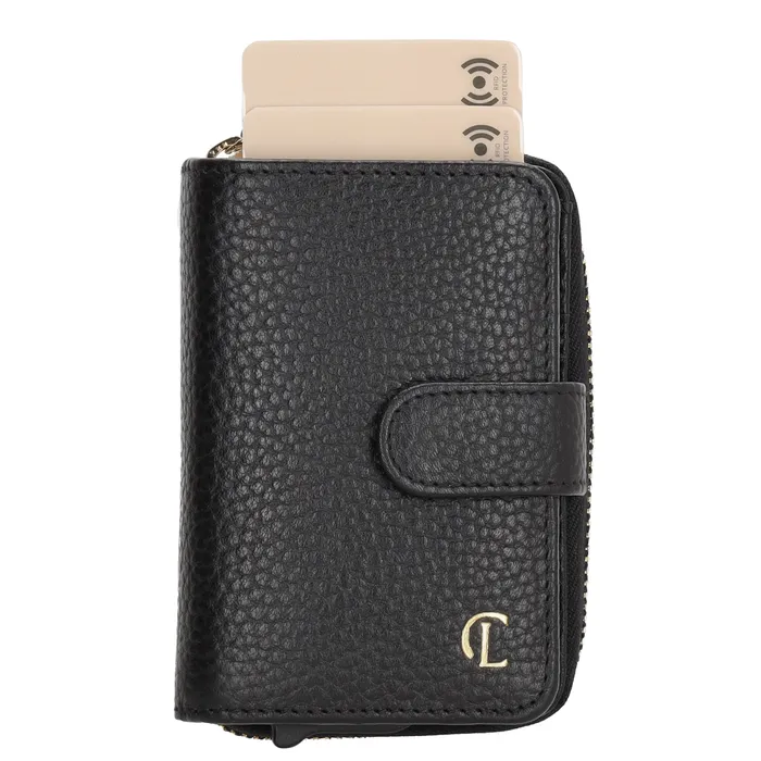 Charm London Charm London Washington pasjeshouder leer RFID - zwart