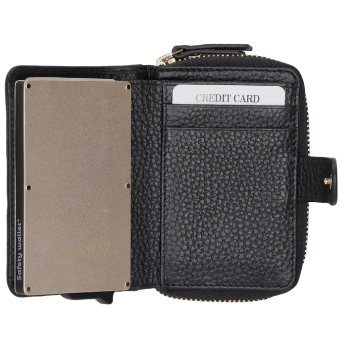 Charm London Charm London Washington pasjeshouder leer RFID - zwart