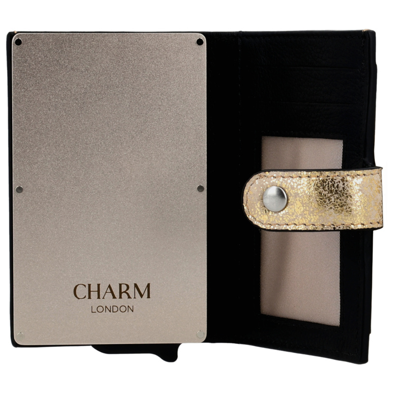 Charm London Charm London South Hill safety wallet leer RFID - goud