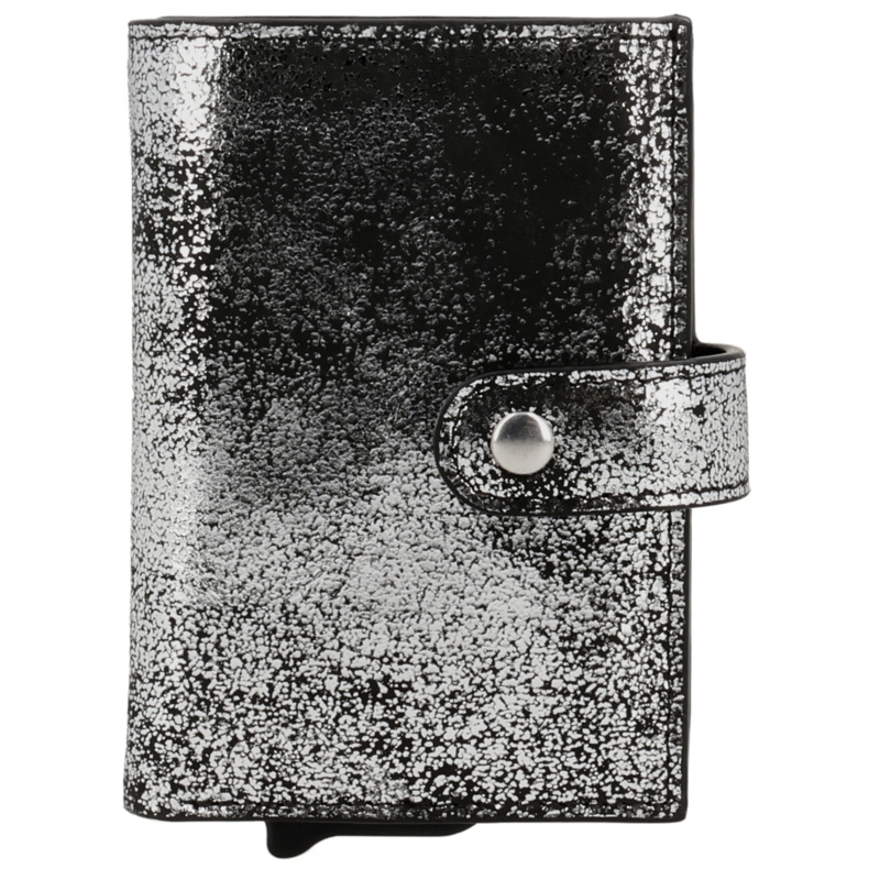 Charm London Charm London South Hill safety wallet leer RFID - zwart/zilver