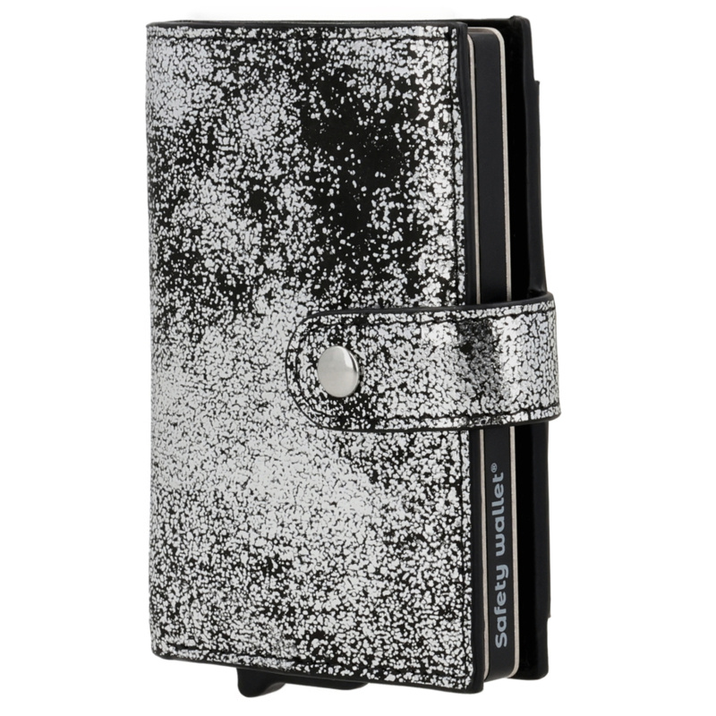 Charm London Charm London South Hill safety wallet leer RFID - zwart/zilver