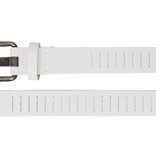 Timbelt Timbelt sleuven leren riem 3 cm – verstelbaar zonder gaatjes - wit