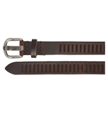 Timbelt Timbelt sleuven leren riem 3 cm – verstelbaar zonder gaatjes - bruin