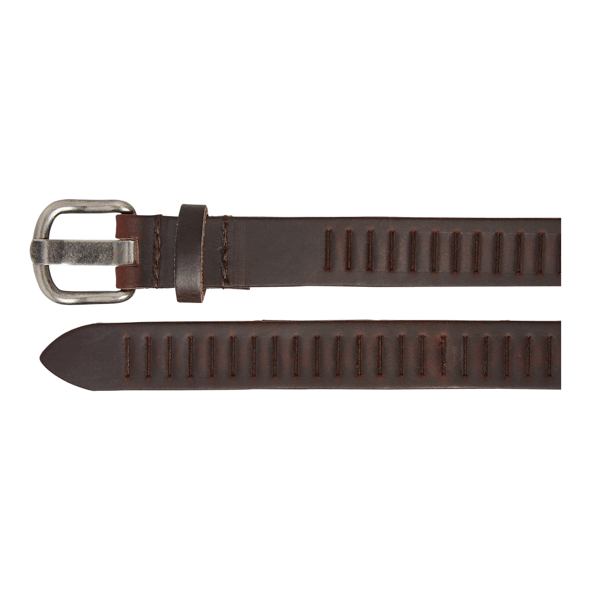 Timbelt Timbelt sleuven leren riem 3 cm – verstelbaar zonder gaatjes - bruin