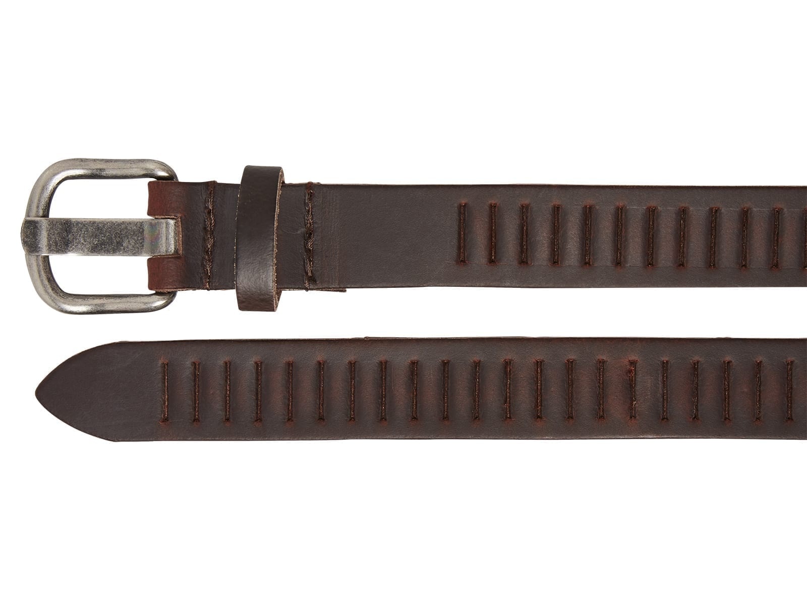 Timbelt Timbelt sleuven leren riem 3 cm – verstelbaar zonder gaatjes - bruin