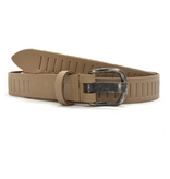 Timbelt Timbelt sleuven leren riem 3 cm – verstelbaar zonder gaatjes - taupe