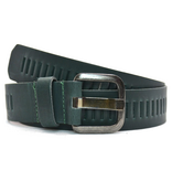 Timbelt Timbelt leren riem 4 cm – verstelbaar zonder gaatjes - groen