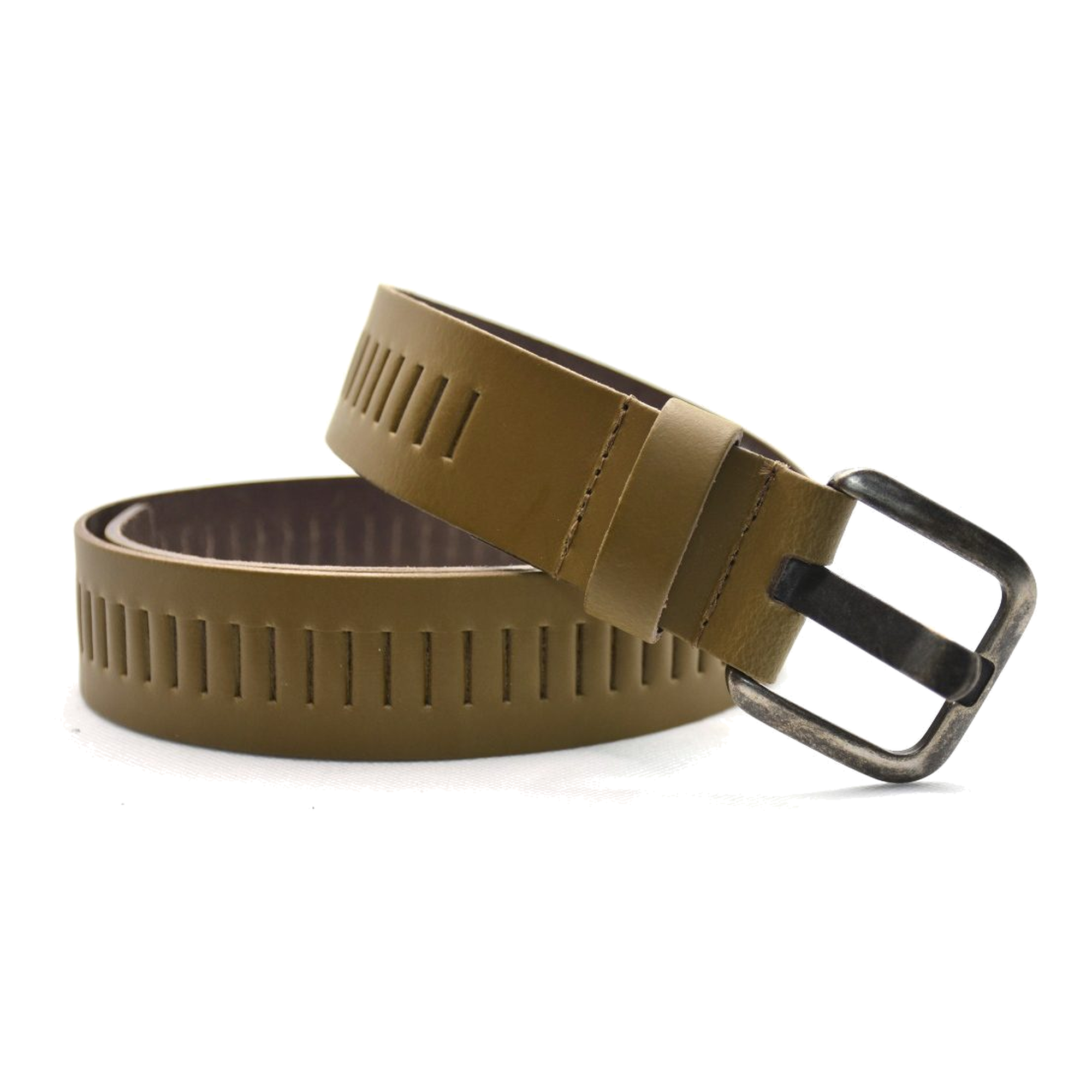 Timbelt Timbelt leren riem 4 cm – verstelbaar zonder gaatjes - taupe