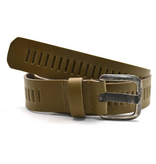 Timbelt Timbelt leren riem 4 cm – verstelbaar zonder gaatjes - taupe